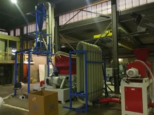歐洲,荷蘭Transportbedrijf  Meens薄膜料在線擠干回收機組案例